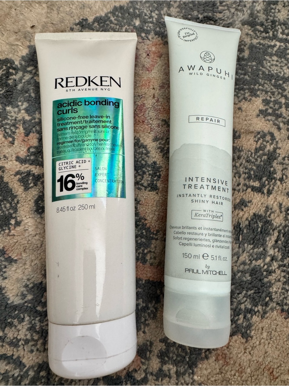 Redken bonding curls and Paul Mitchell intensive treatment